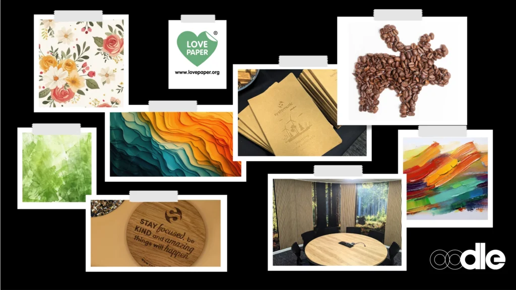A graphic depicting a number of photographs showing various forms of creativity
