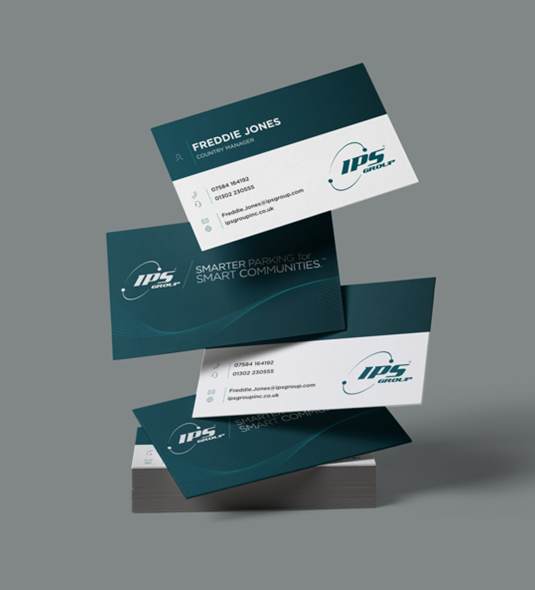 An image of the IPS Group UK printed business cards