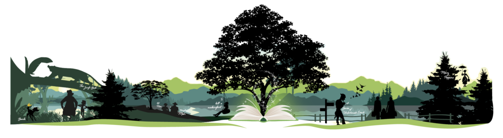A graphic showing illustrated signage designed by oodle Agency
